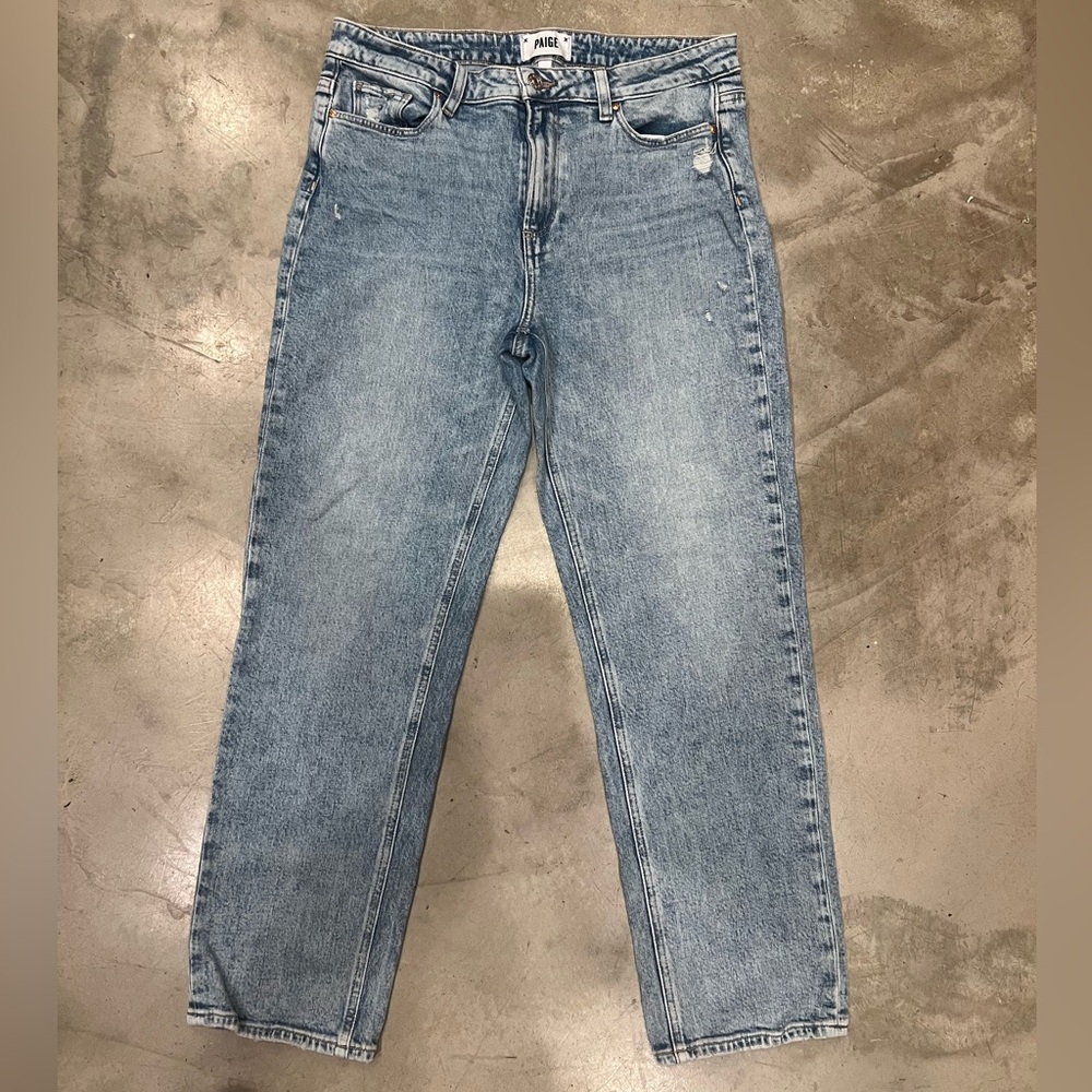 PAIGE Noella Straight Leg Jeans - Light Blue